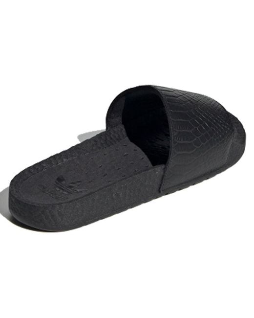 Adidas Blue Adilette Boost Slides 'Snakeskin' for men