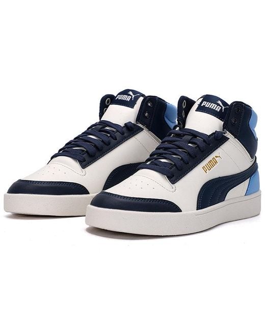 PUMA Blue Shuffle Mid Mid Tops Casual Skateboarding Shoes for men
