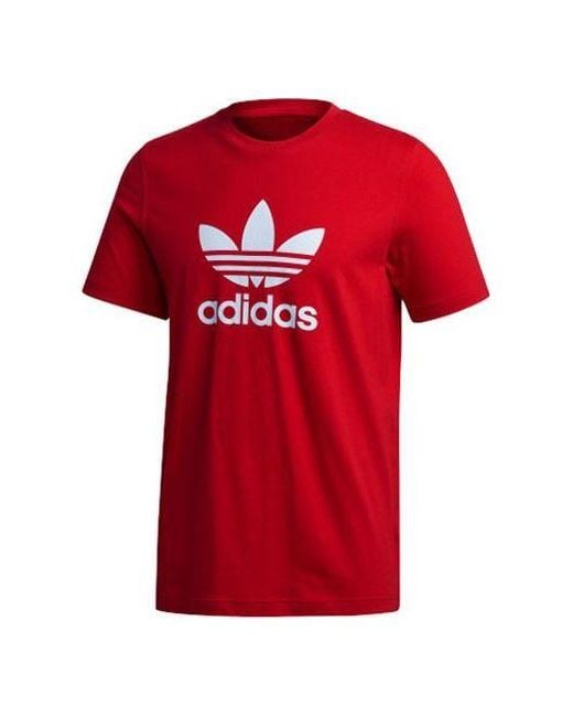 Adidas Red Originals Trefoil Sports Short Sleeve for men