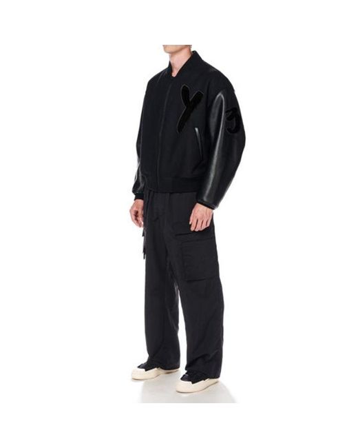 Adidas Blue Y-3 Letterman Jacket