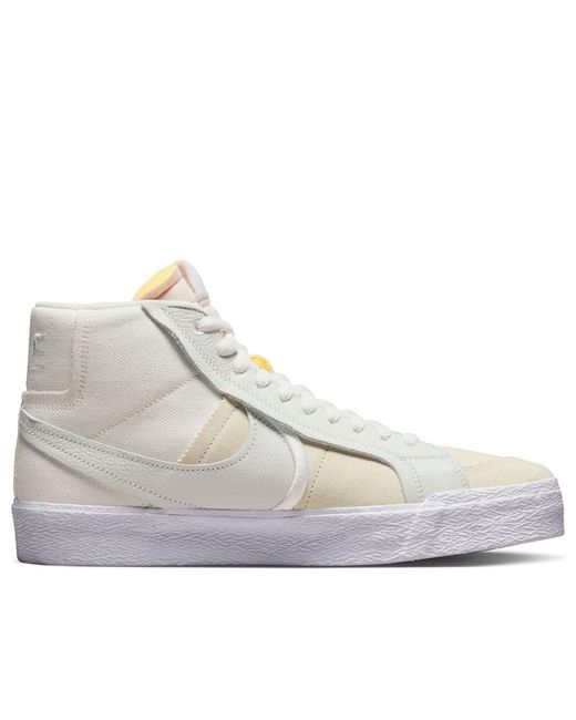 Nike White Sb Blazer Mid 'Warning Label' for men