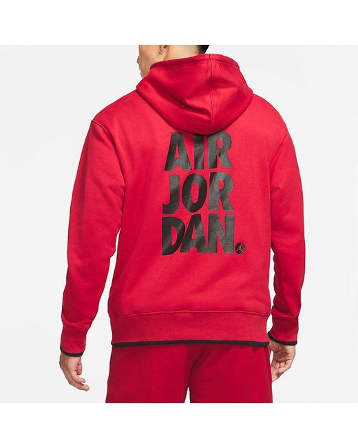Nike Red Jumpman Classics Logo Print Basketball for men