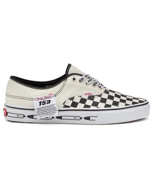 Vans White Authentic Chessboard for men
