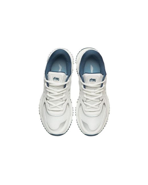 Li-ning White Retro Running Shoes for men