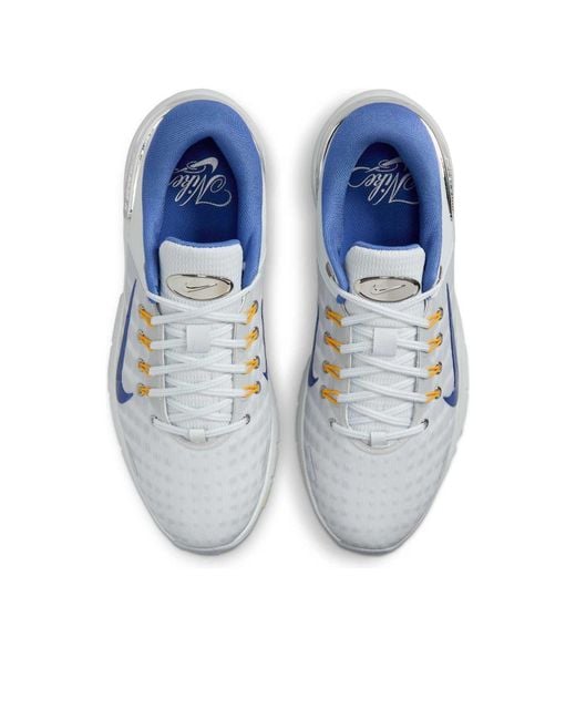 Nike Blue Free Golf Extra Wide 'Pure Platinum University' for men