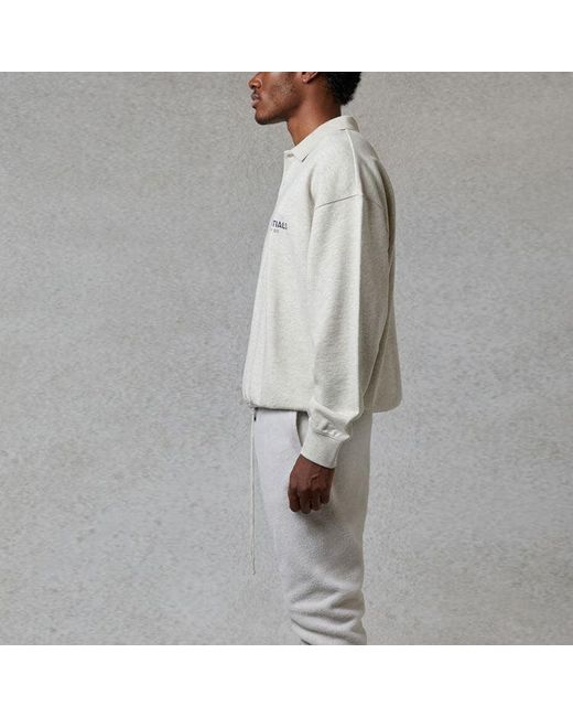 Fear Of God White Fw20 Long Sleeve Polo Shirt 'Oatmeal' for men