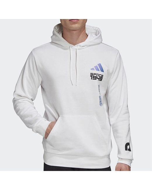 Adidas White Casual Sports Pullover for men