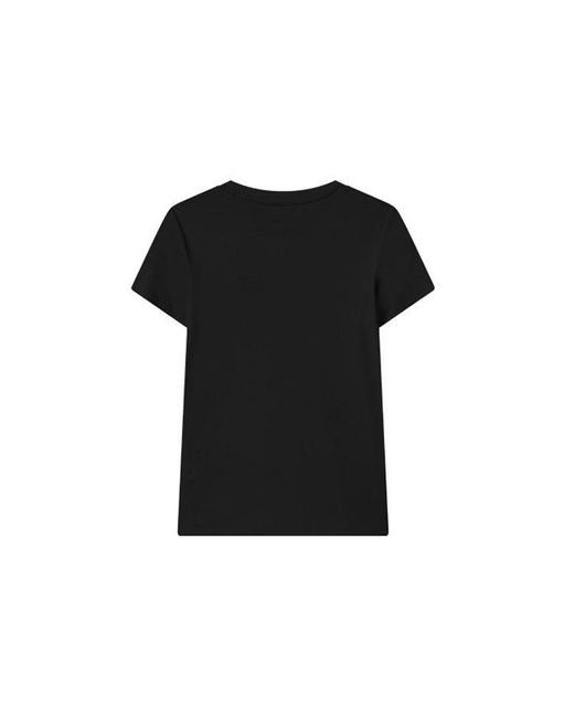 Fila Black (Wmns) Dolphin Printing Round Neck Short Sleeve