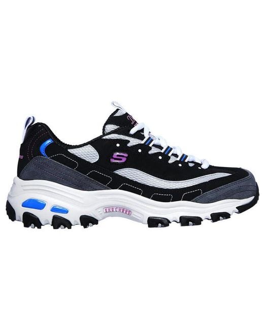 Skechers Blue (Wmns) D Lites Low-Top Running Shoes