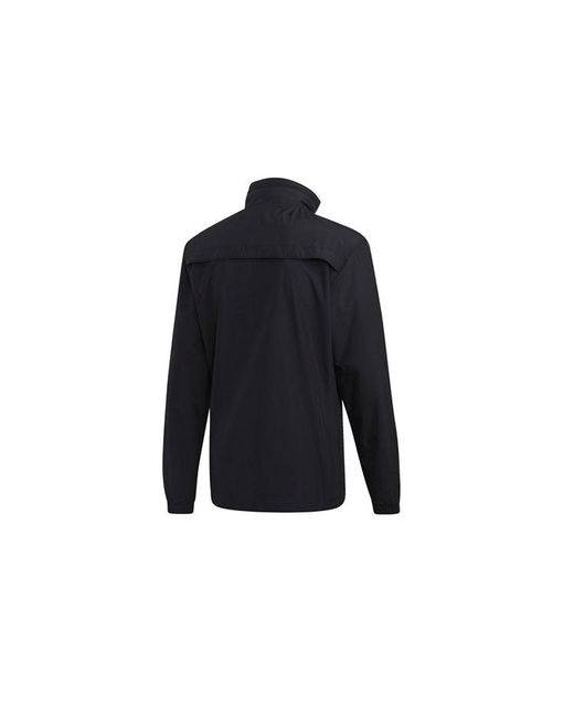Adidas Blue Soccer/Football Manchester United Woven Stand Collar Jacket for men