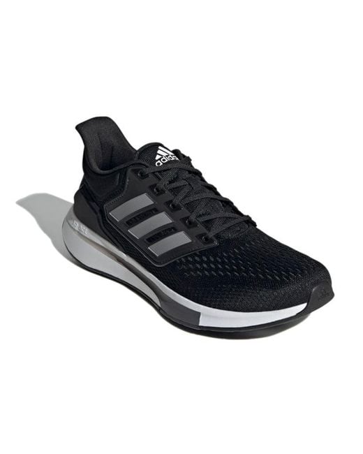 Adidas Black Eq21 Run Iron Metallic' for men
