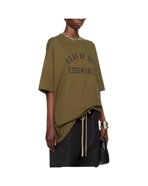 Fear Of God Green Jersey Crewneck Tee for men