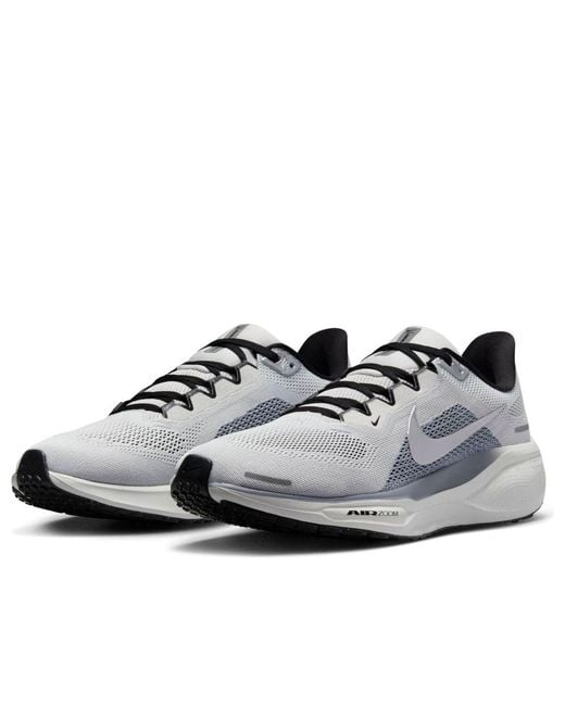 Nike Gray Pegasus 41 Road Running Shoes for men