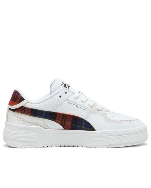 PUMA White X Porsche Legacy Ca Pro 'Tartan Formstrip Redmazing' for men