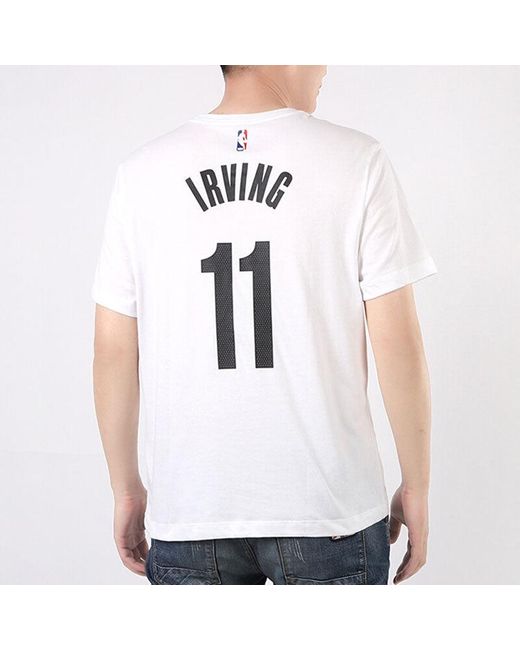 Nike White Dri-Fit Nba 19-20 Brooklyn Nets 11 Irving Tee for men