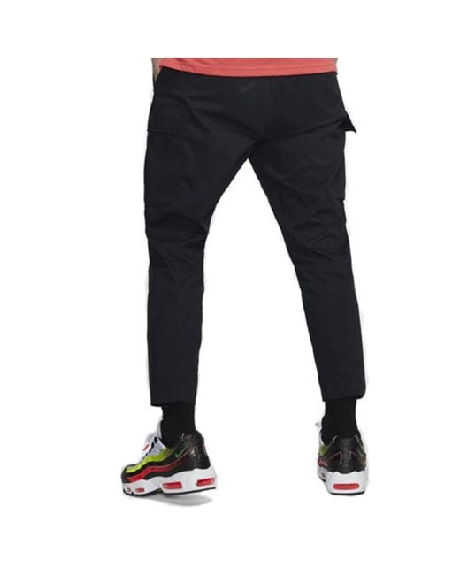 Nike Black Sportswear Cargo Big Pocket Casual Long Pants/Trousers for men