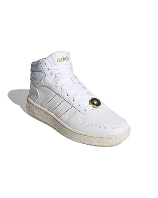 Adidas White Hoops 2.0 Mid for men
