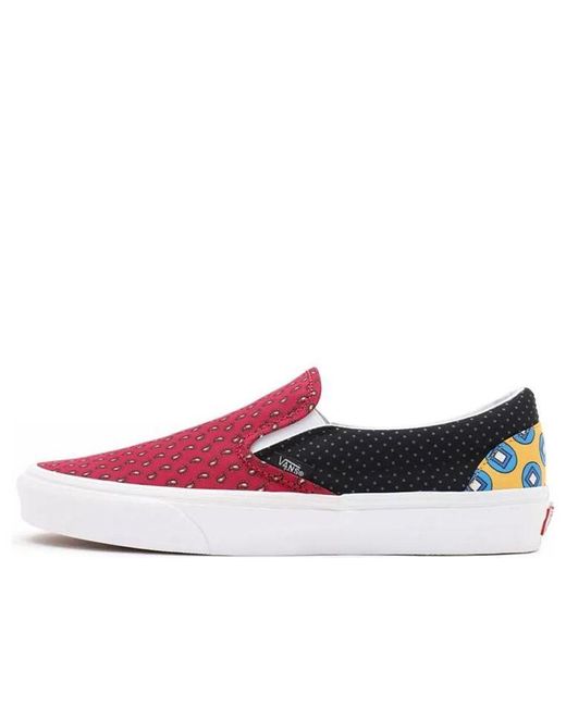 Vans Slip-on Breathable Wear-resistant Non-slip Low Top Casual Skate Shoes  Red Blue in Pink | Lyst