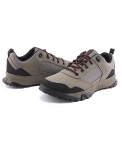 Timberland Brown Lincoln Peak Lite Fabric And Leather Low Hiking Sneakers for men