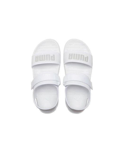 PUMA White Softride Sandal for men