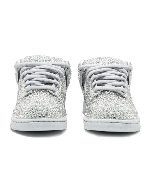 Nike White X Cactus Plant Flea Market X Swarovski Dunk Low 'Pure Platinum' for men