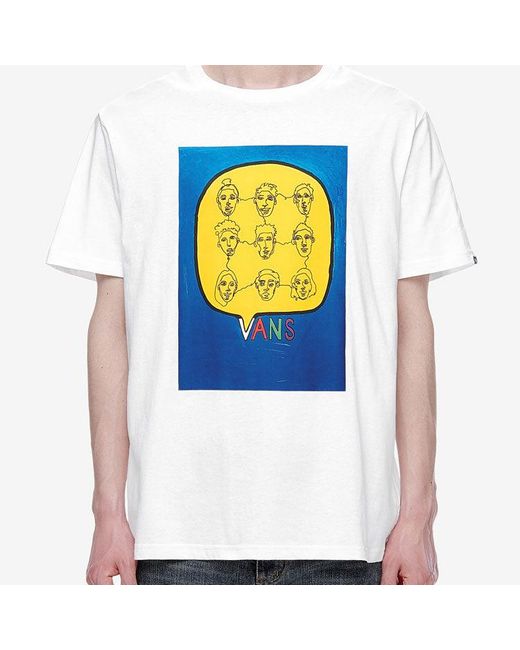 Vans Blue Asian Artist Crossover Series Printing Short Sleeve for men