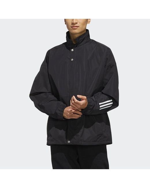 Adidas Blue S2S Coach Jk Back Printing Sports Stand Collar Jacket for men