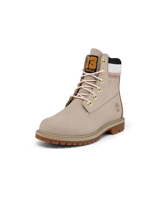 Timberland Natural (Wmns) Premium 6 Inch Heritage Cupsole Boots 'Light Taupe Nubuck'