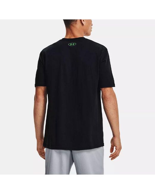 Under Armour Blue Team Issue Wordmark Casual Elastic Printing Short Sleeve for men