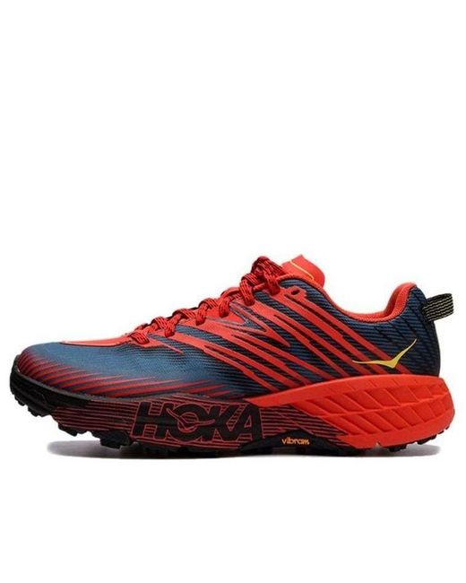 Hoka One One Red Speedgoat 4 Wide for men