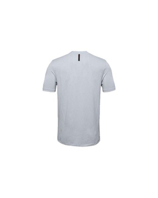 Under Armour Gray Rush Seamless Fitted T-Shirt for men