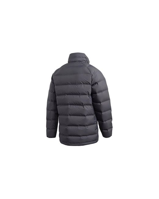 Adidas Blue Helionic Stand Collar Stay Warm Casual Sports Down Jacket for men