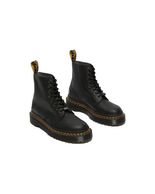 Dr. Martens Black 1460 Bex Double Stitch Leather Boots