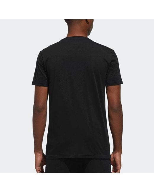 Adidas Black Neo Alphabet Logo Short Sleeve for men