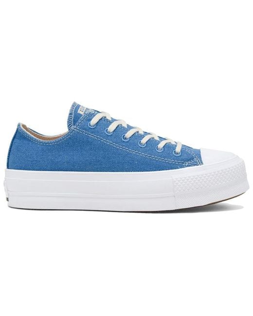 Converse Blue (Wmns) Renew Cotton Chuck Taylor All Star Platform Low 'Coast'