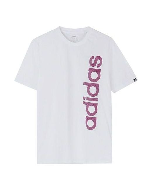 Adidas White Sports Training Short Sleeve for men