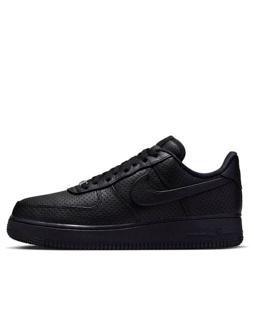 Nike Black Air Force 1 Low Sp 'Triple Perforated' for men