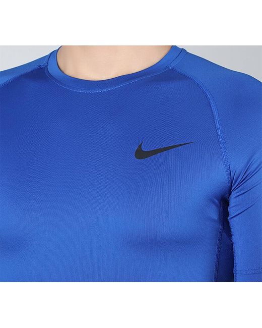 Nike Blue Pro Training Tight Short Sleeve T-Shirt for men