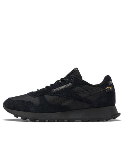Reebok Black Classic Leather Winterized Heritage Running Shoe for men