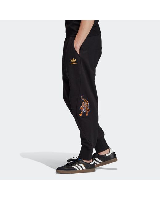 Adidas Black Originals Track Cuffed Pants for men