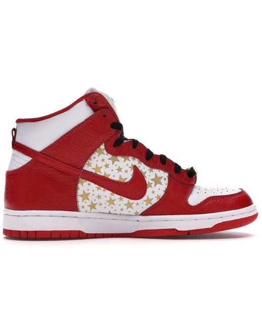 Nike Red X Supreme Sb Dunk Low Pro for men