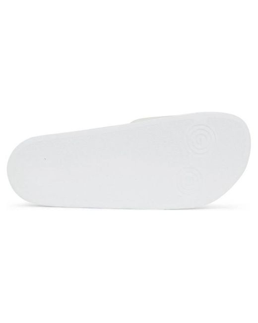 Gucci White Gg Pattern Leather Slipper for men