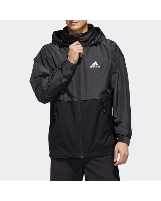 Adidas Blue Outdoor Splicing Causual Sports Jacket for men