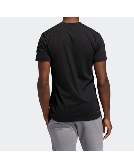 Adidas Black Basketball Cartoon Printing Short Sleeve for men