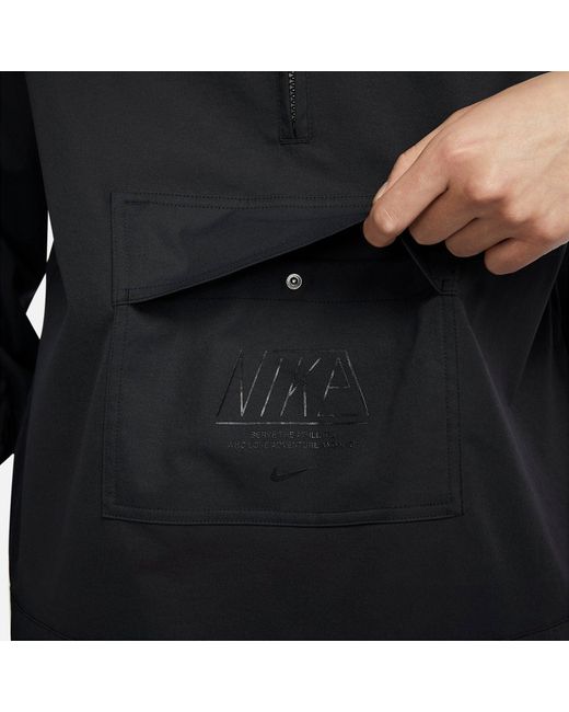 Nike Black Unscripted Repel Anorak Golf Jacket for men