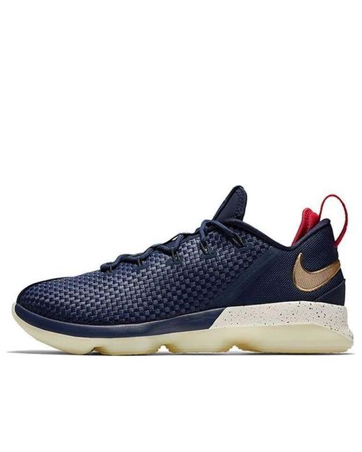 Nike Blue Lebron 14 Low 'Midnight University Metallic' for men
