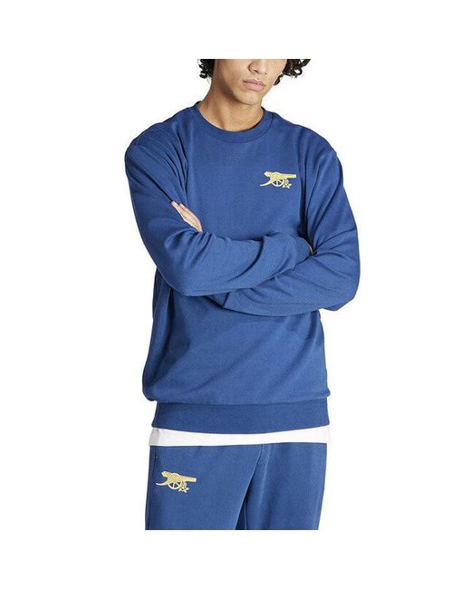 Adidas Blue Arsenal Cultural Story Crew Sweatshirt Asia Sizing 'Mystery' for men