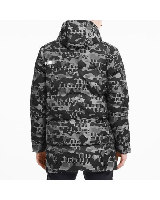 PUMA Black Camo Down Jacket for men