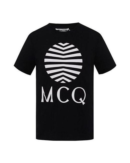 McQueen Black Logo Printing T-Shirt for men