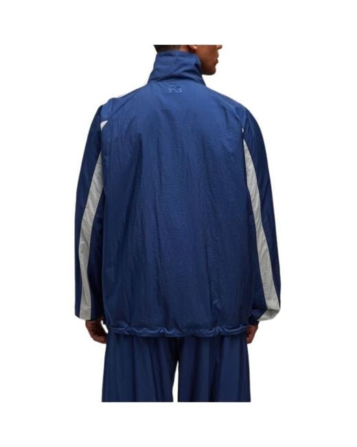 Adidas Blue X Y-3 3-Stripes Nylon Shell Jacket for men